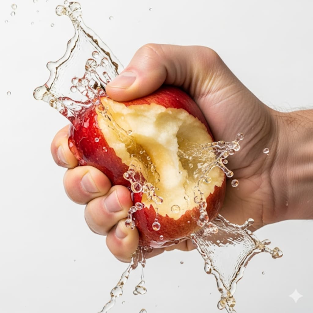 りんご握りつぶしチャレンジ