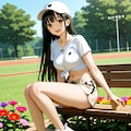 さくらと公園デート(へそ出しTシャツ版) 3枚目