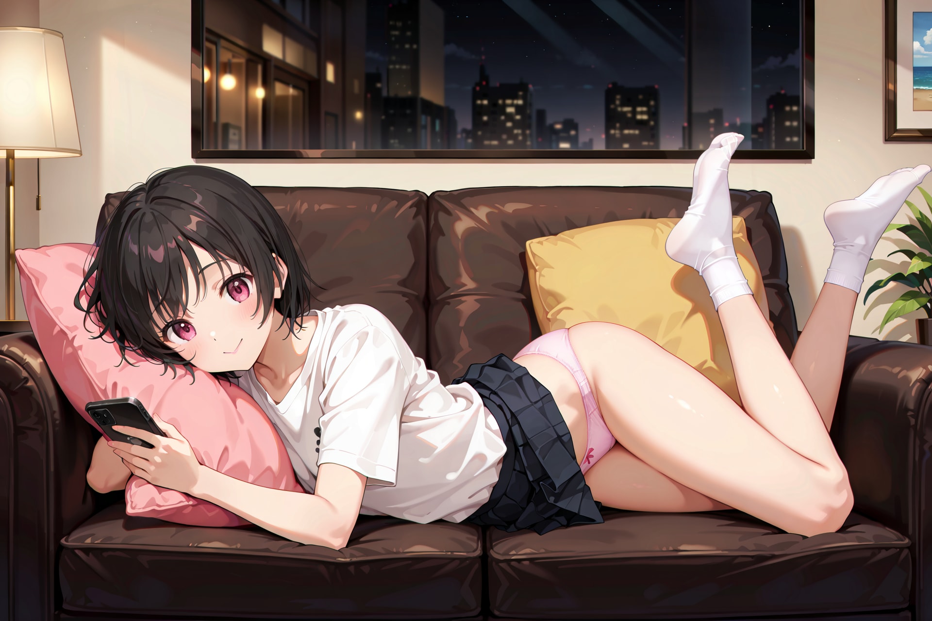 ピンク色パンツで隙だらけの妹 Z611