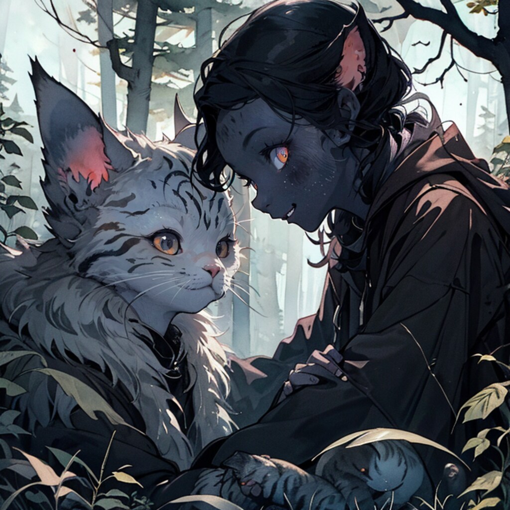 猫の王と獣の娘。