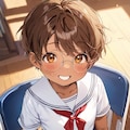 早弁する眼鏡っ娘 2枚目