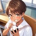 早弁する眼鏡っ娘 3枚目