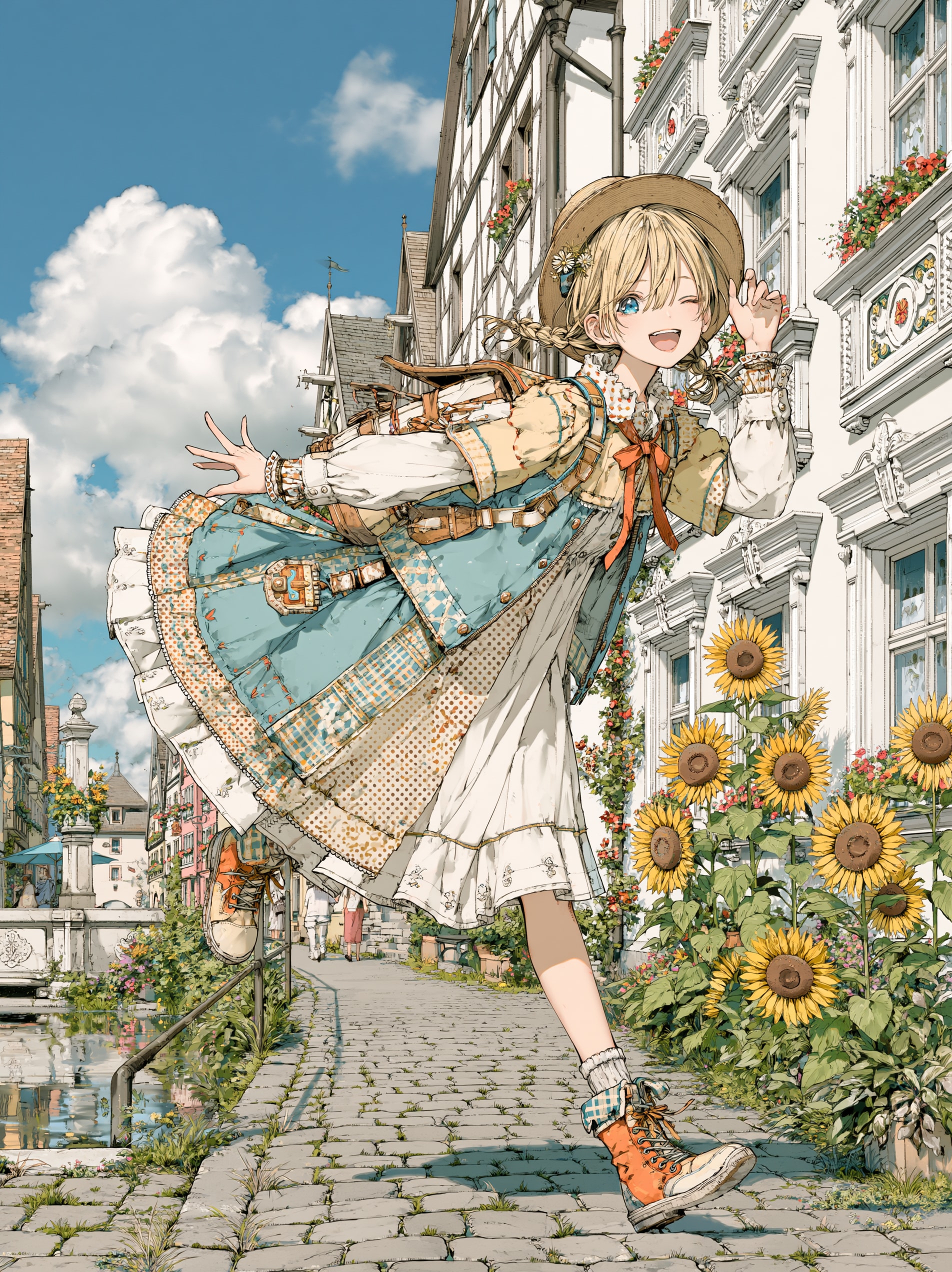 石畳スキップ