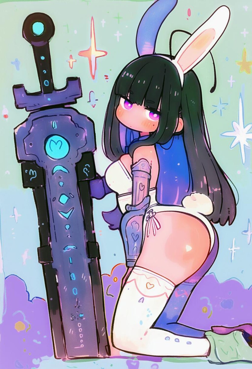 伝説の剣を守るバニーガール