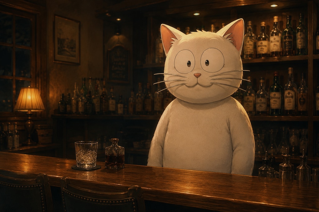 猫のいる夜のバー🐾