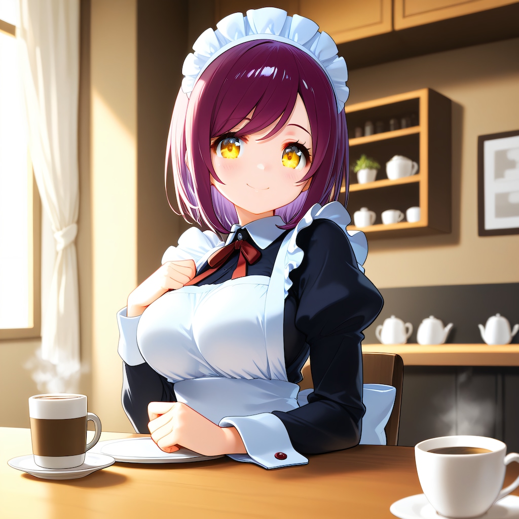 おはようございます（挨拶メイドの芽衣ちゃん）