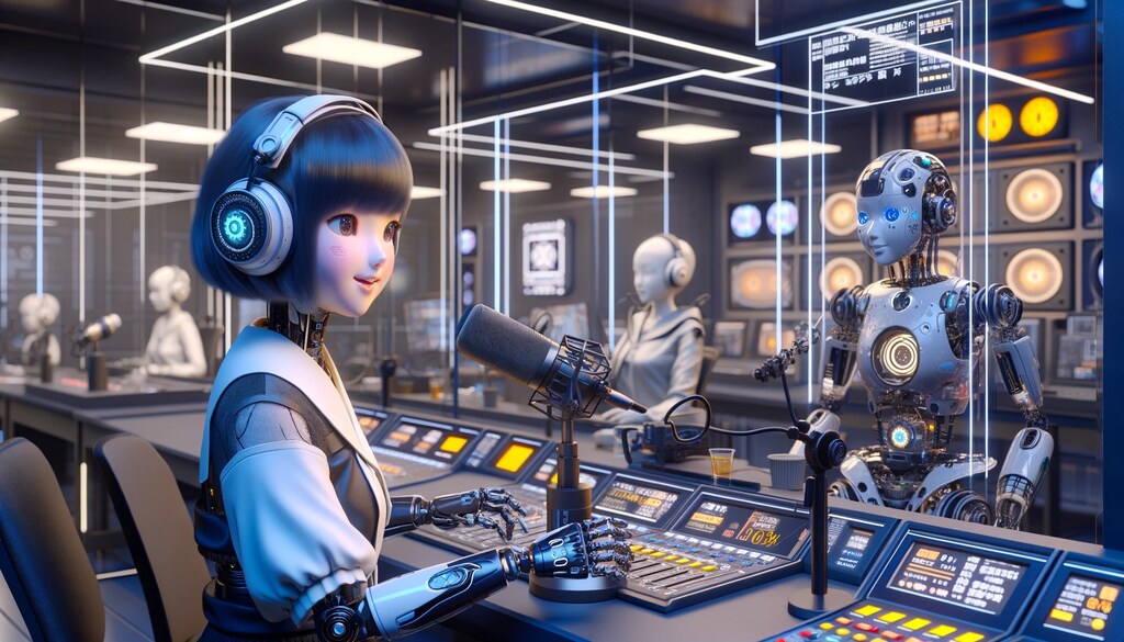 ラジオパーソナリティのロボット娘