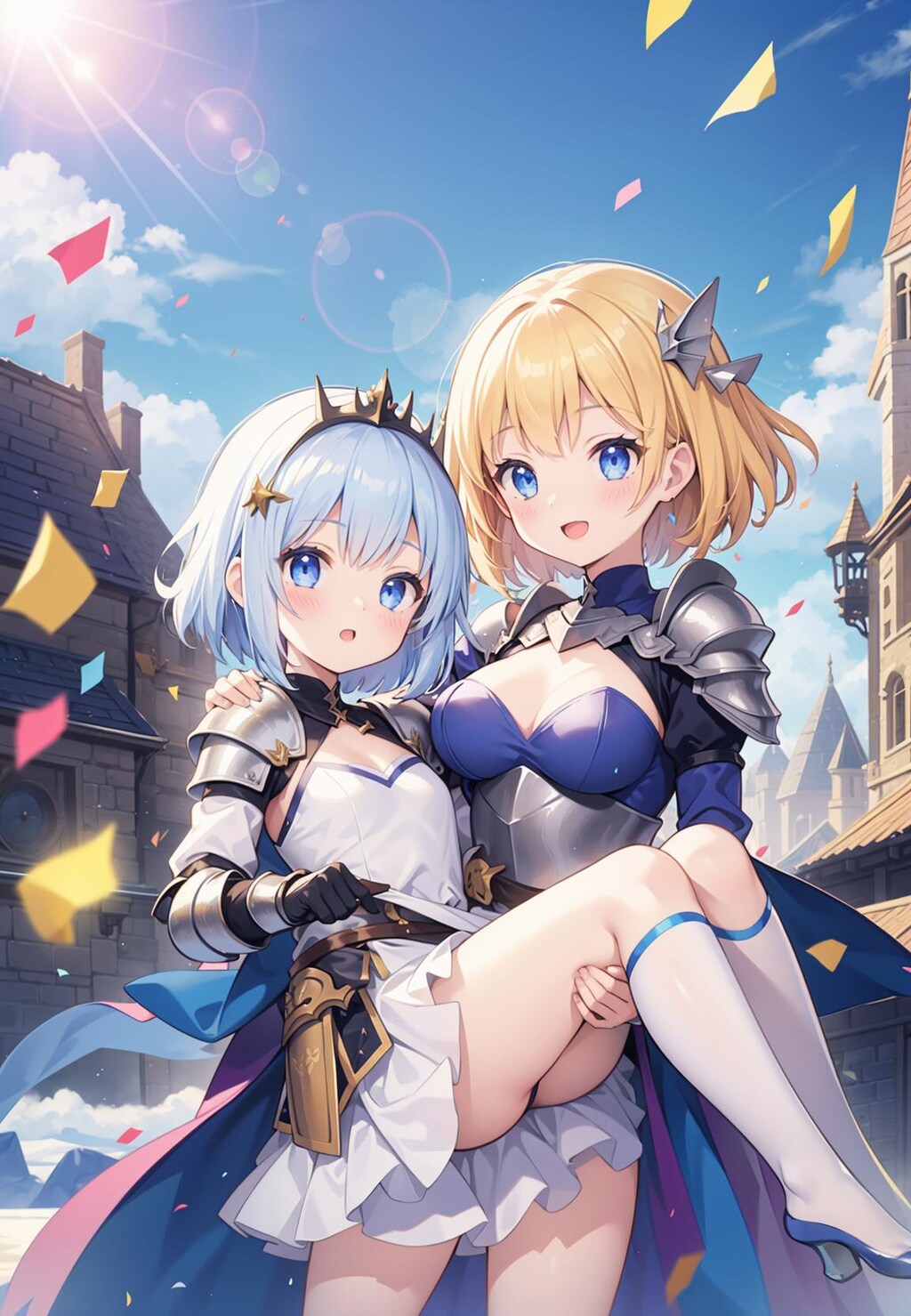 女騎士とお姫様だっこ