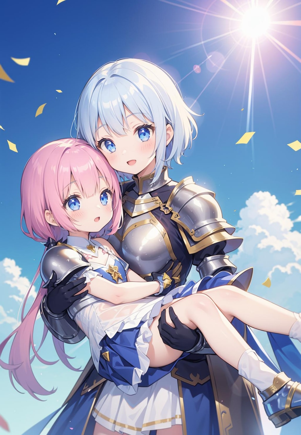 女騎士とお姫様だっこ