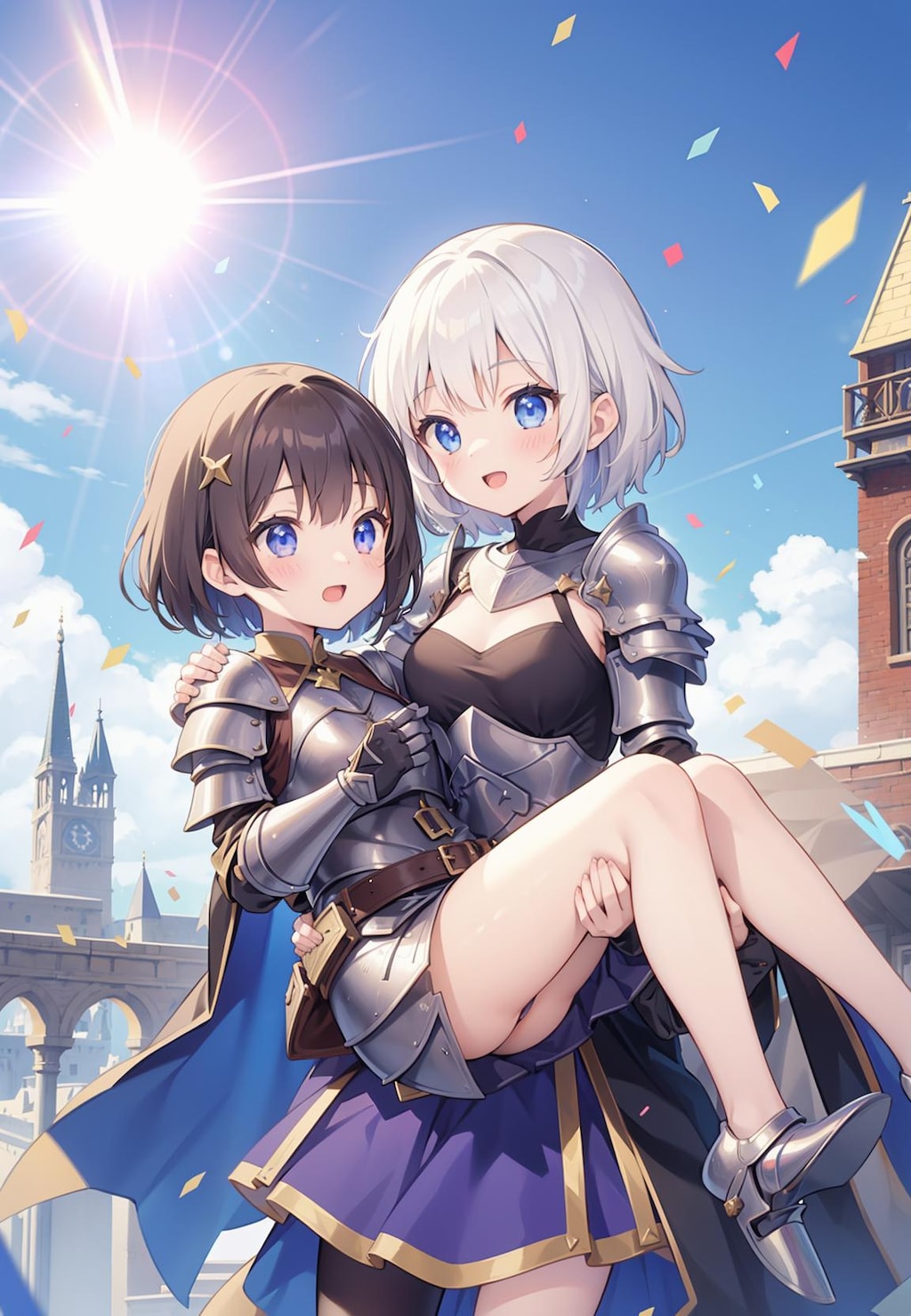 女騎士とお姫様だっこ