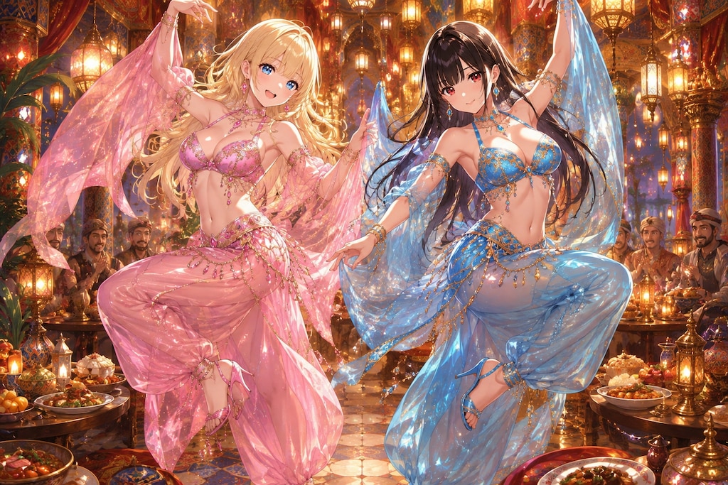 ちちぷいちゃんとししょちゃんのベリーダンス