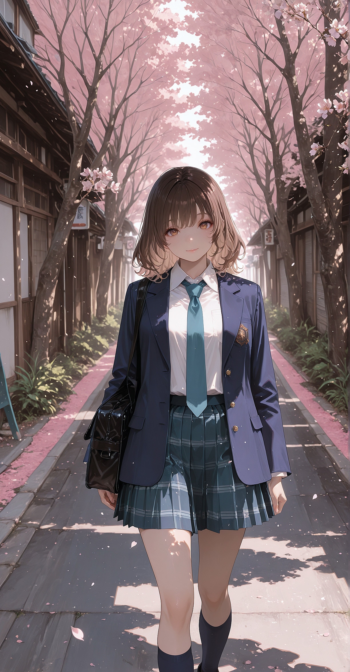 桜の通学路