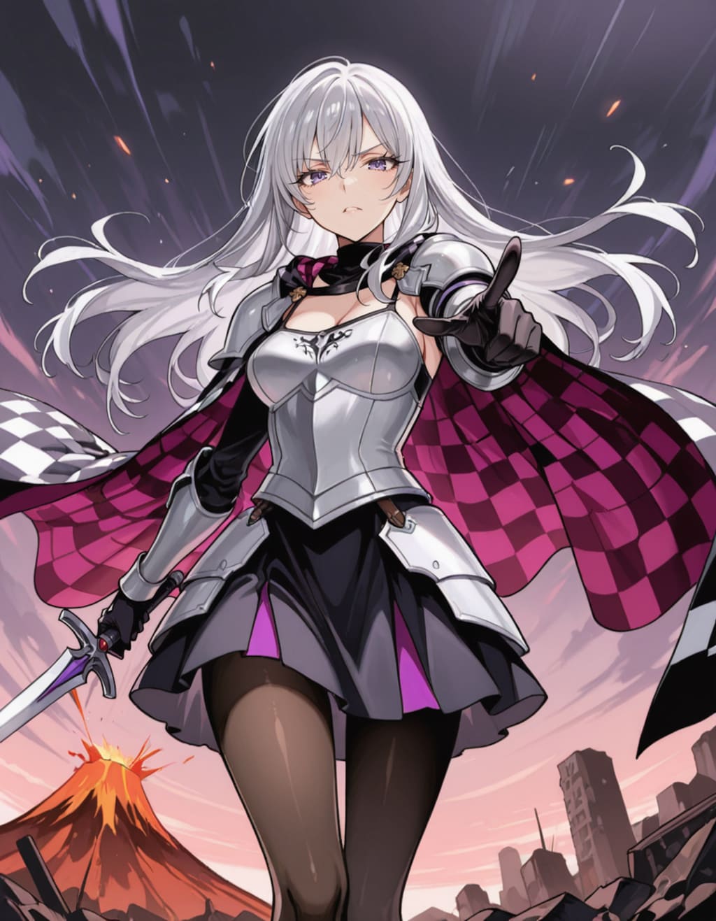 荒廃した世界の女騎士