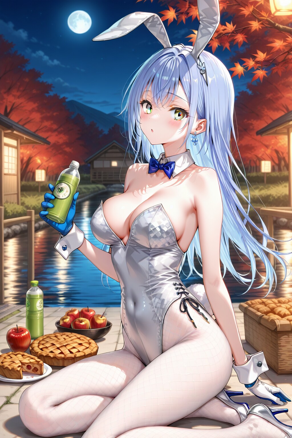 バニーガール衣装の羽那
