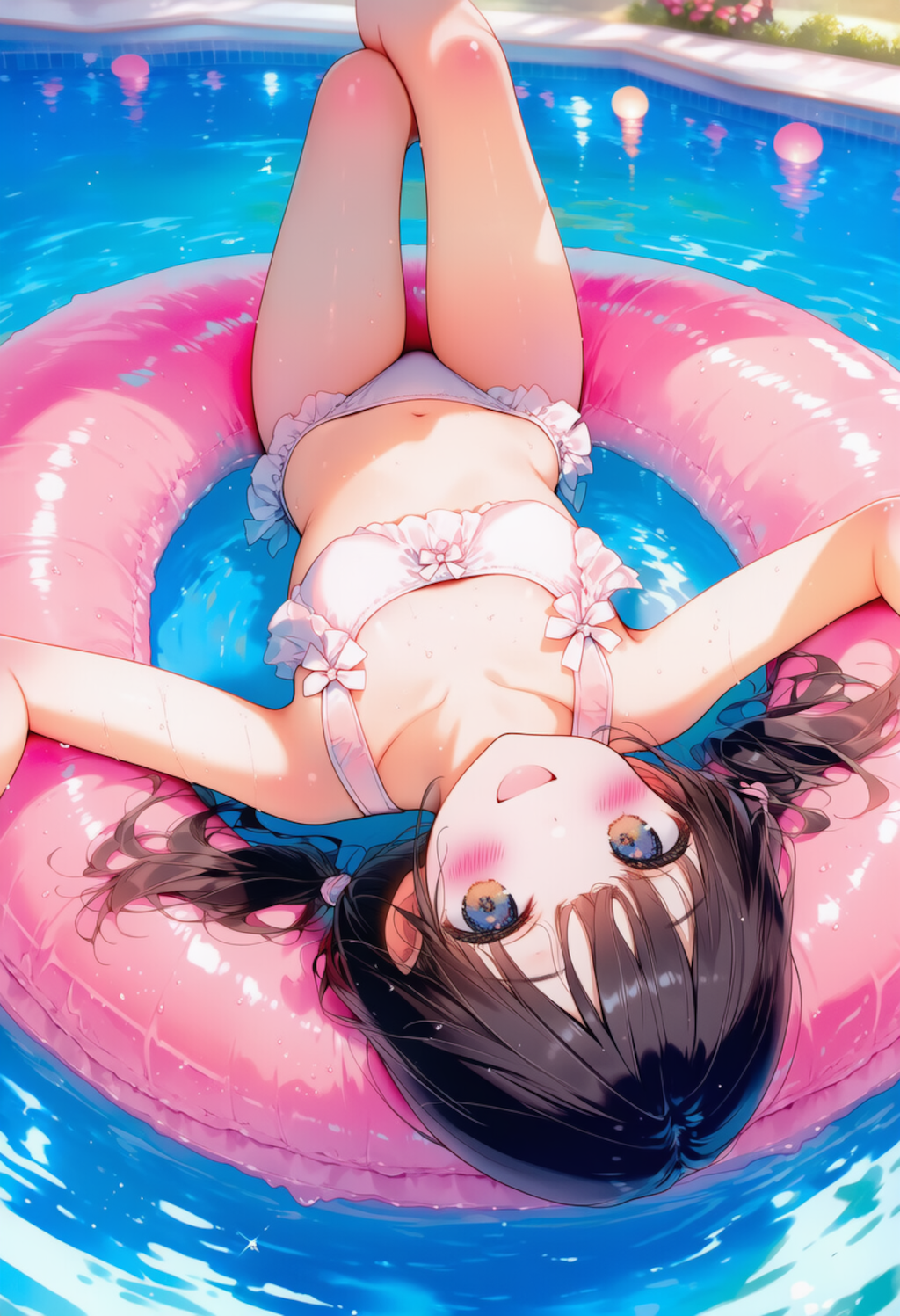 プールと浮き輪