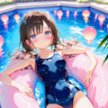 プールと浮き輪 2枚目