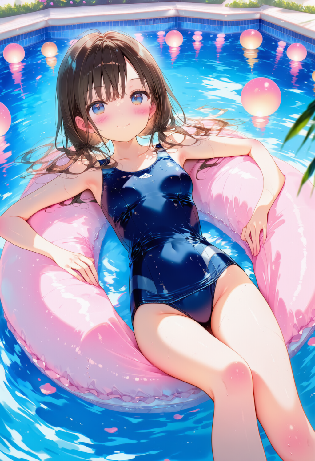 プールと浮き輪