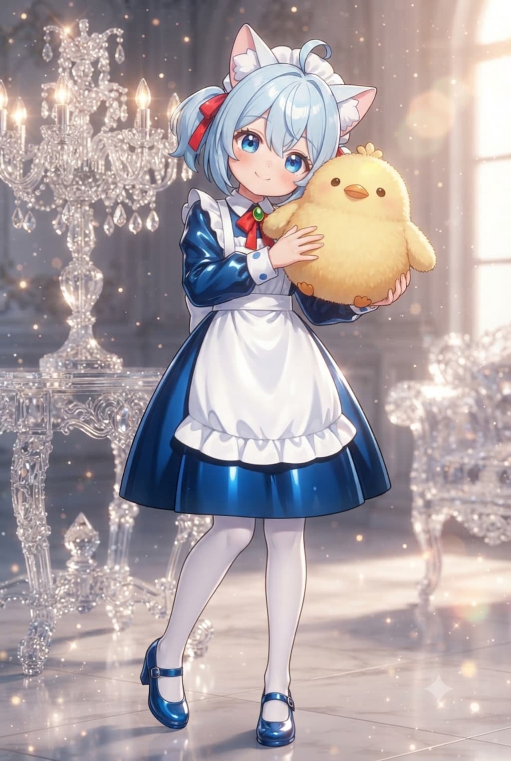 猫耳ちゃんとひよこ