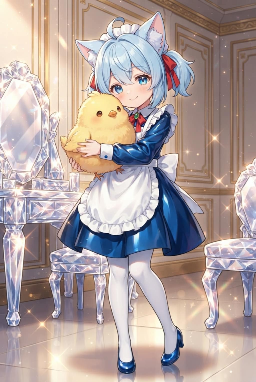猫耳ちゃんとひよこ