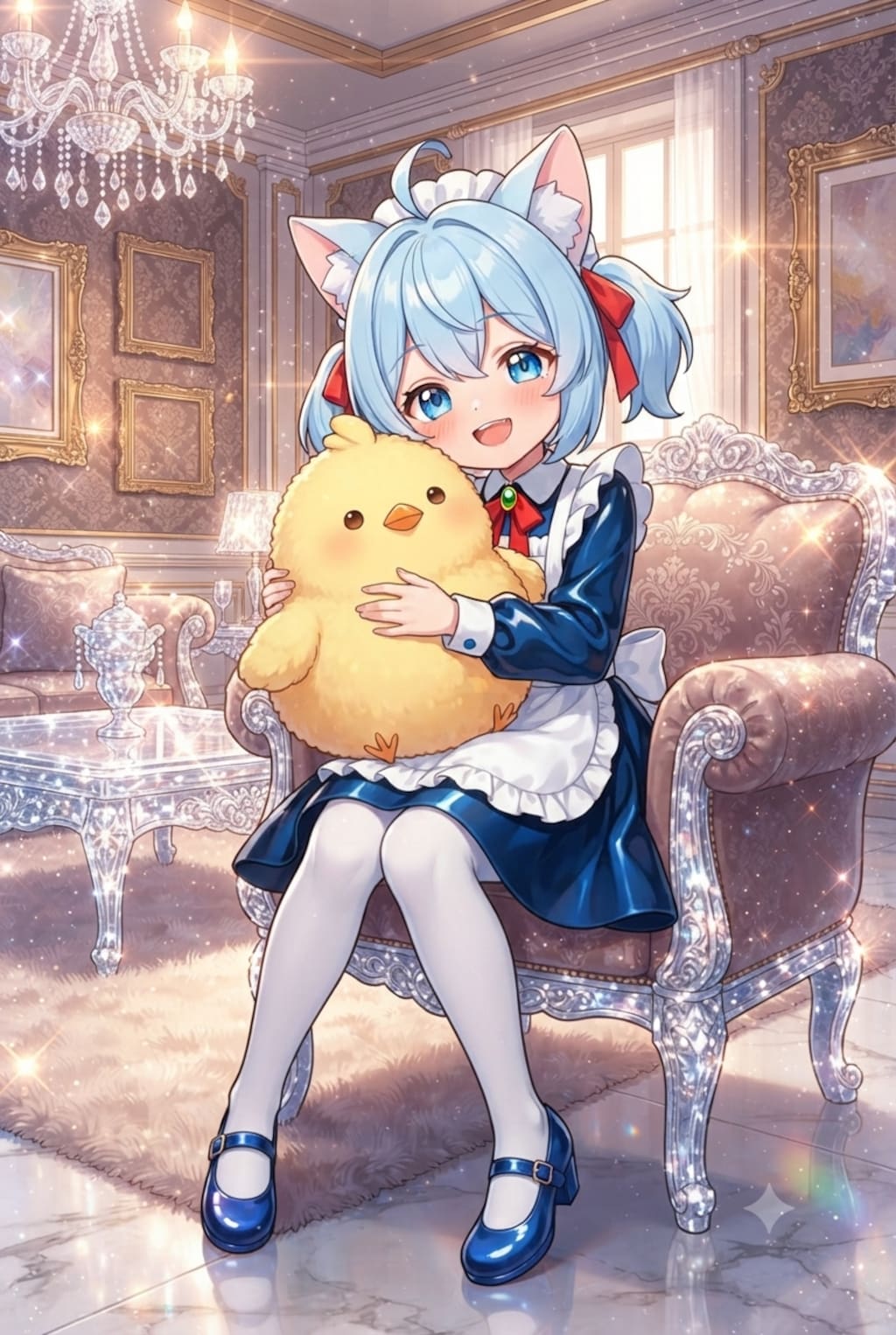 猫耳ちゃんとひよこ
