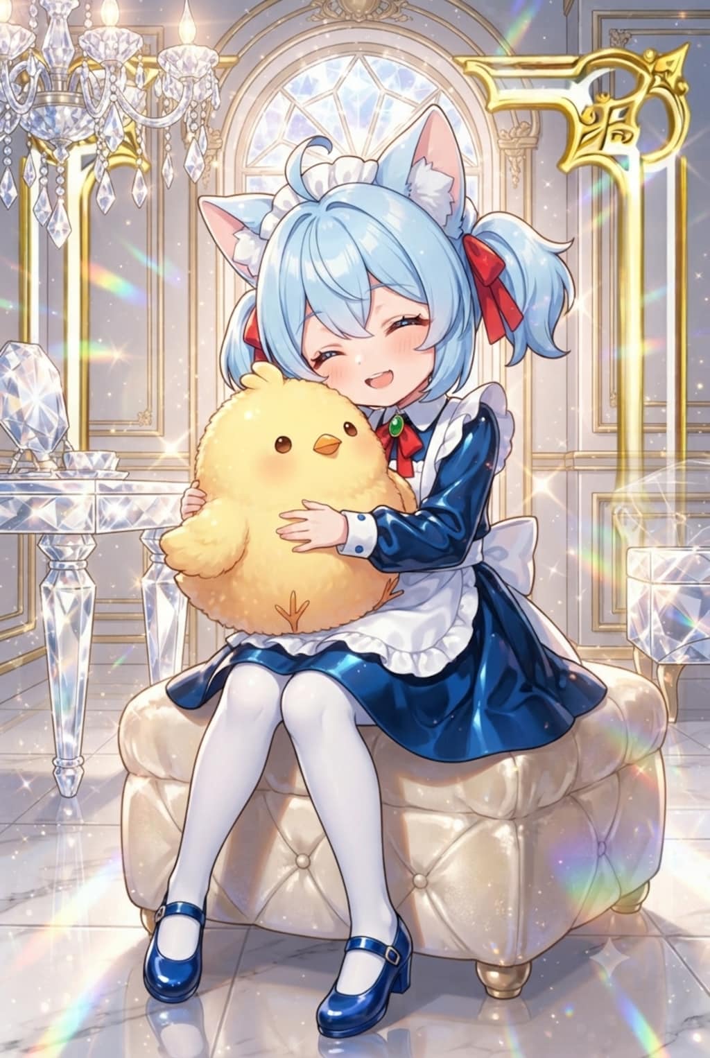 猫耳ちゃんとひよこ