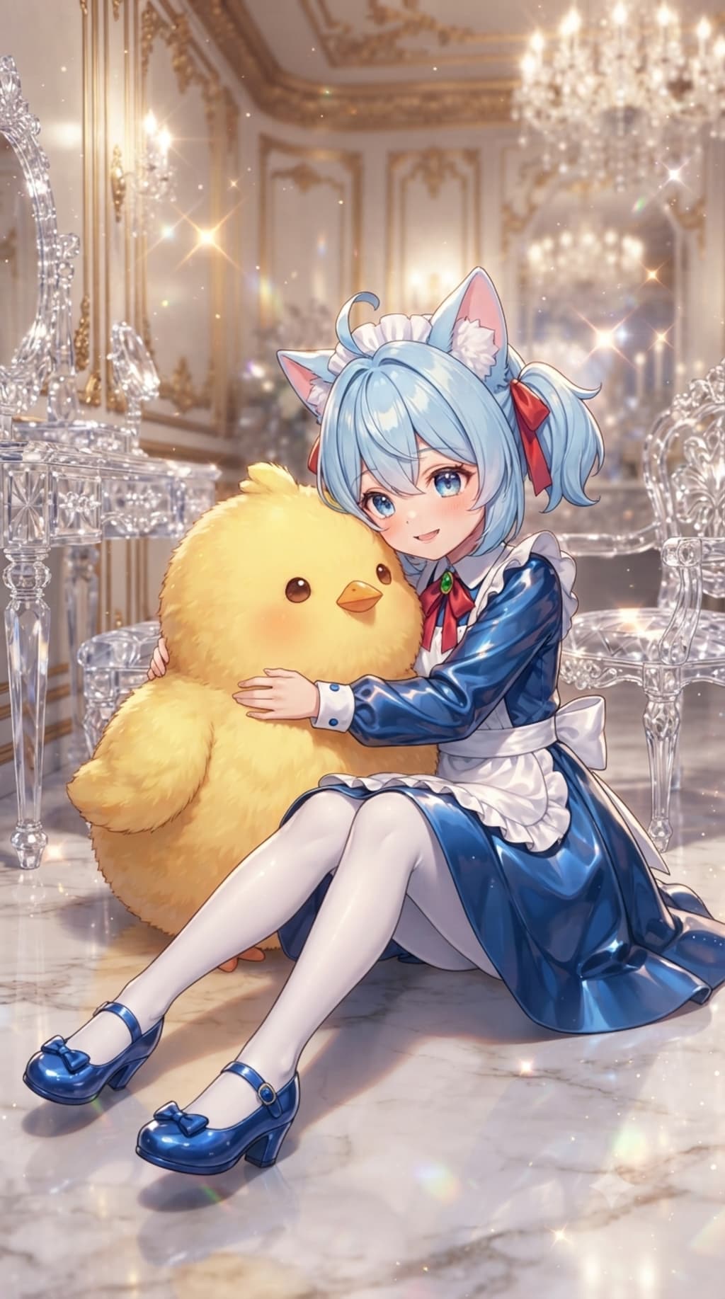 猫耳ちゃんとひよこ