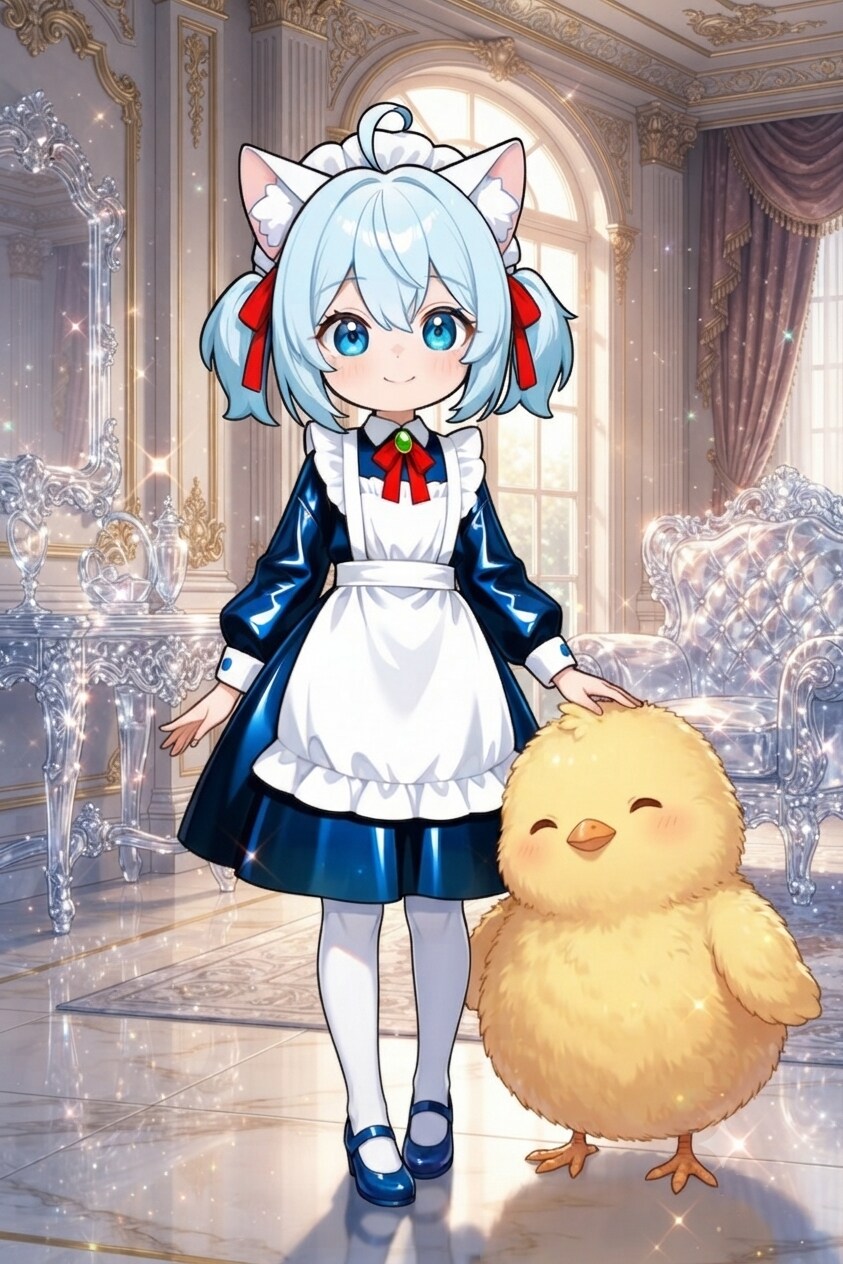 猫耳ちゃんとひよこ | の人気AIイラスト・グラビア