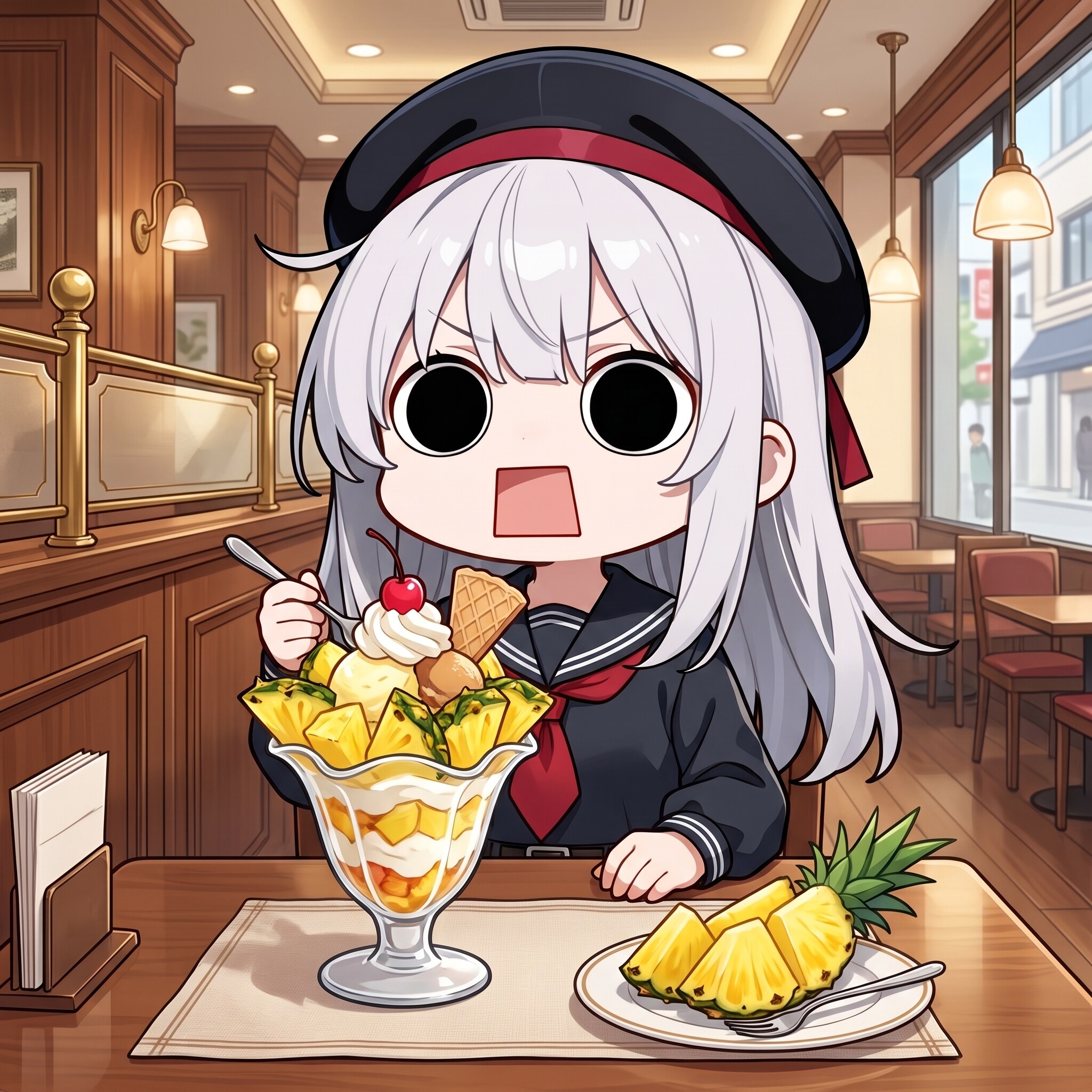 パイナップルパフェを頂くえらいこっちゃ嬢 | の人気AIイラスト・グラビア