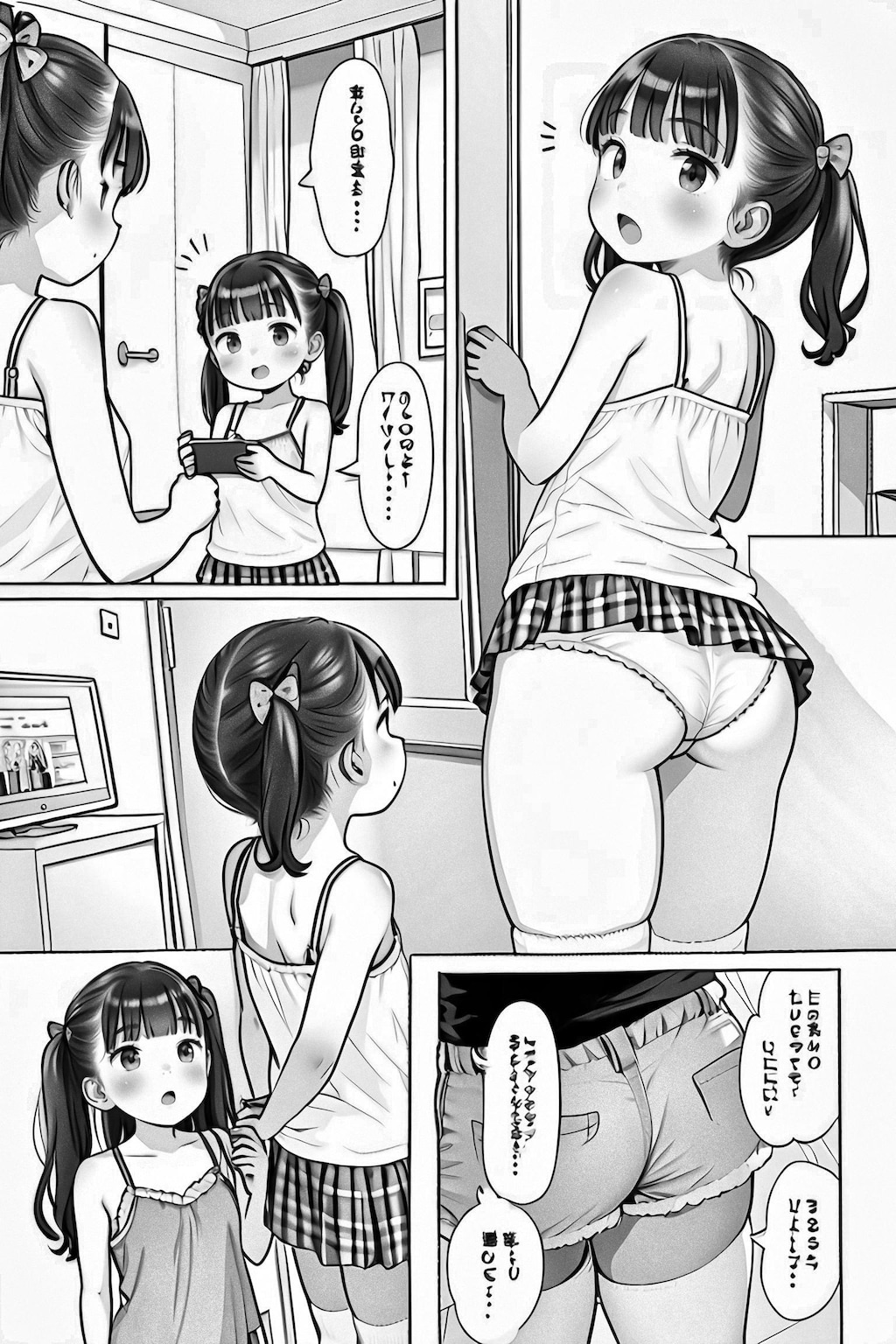 女児パンツ漫画(６枚)