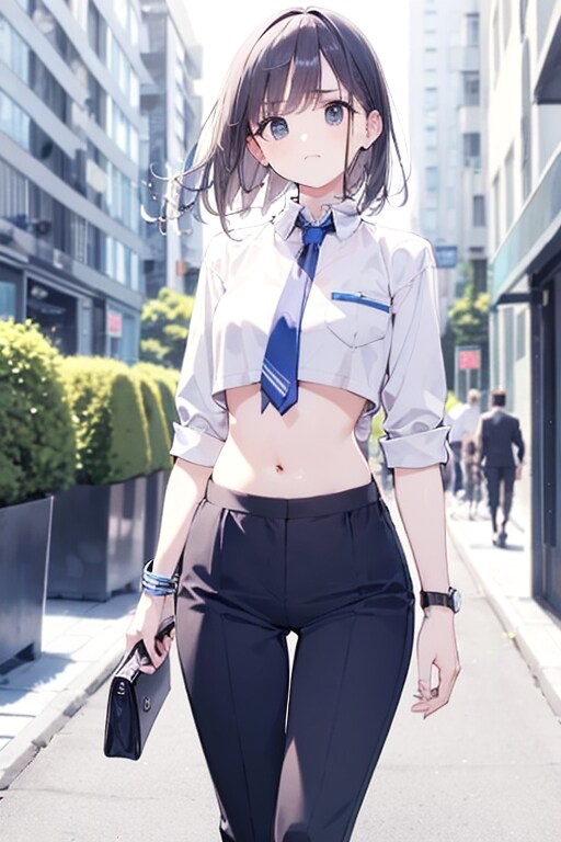 へそ出しOL