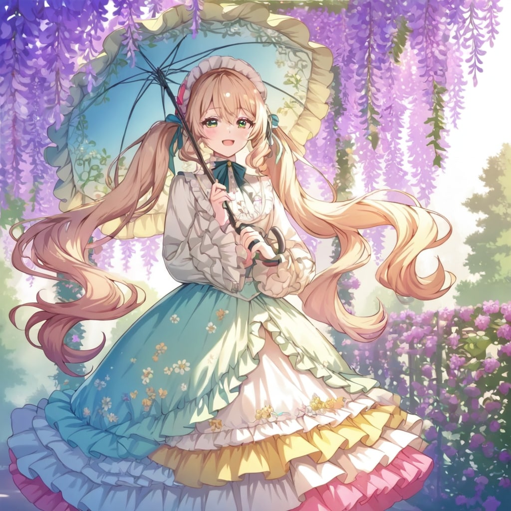 藤棚と少女 | の人気AIイラスト・グラビア