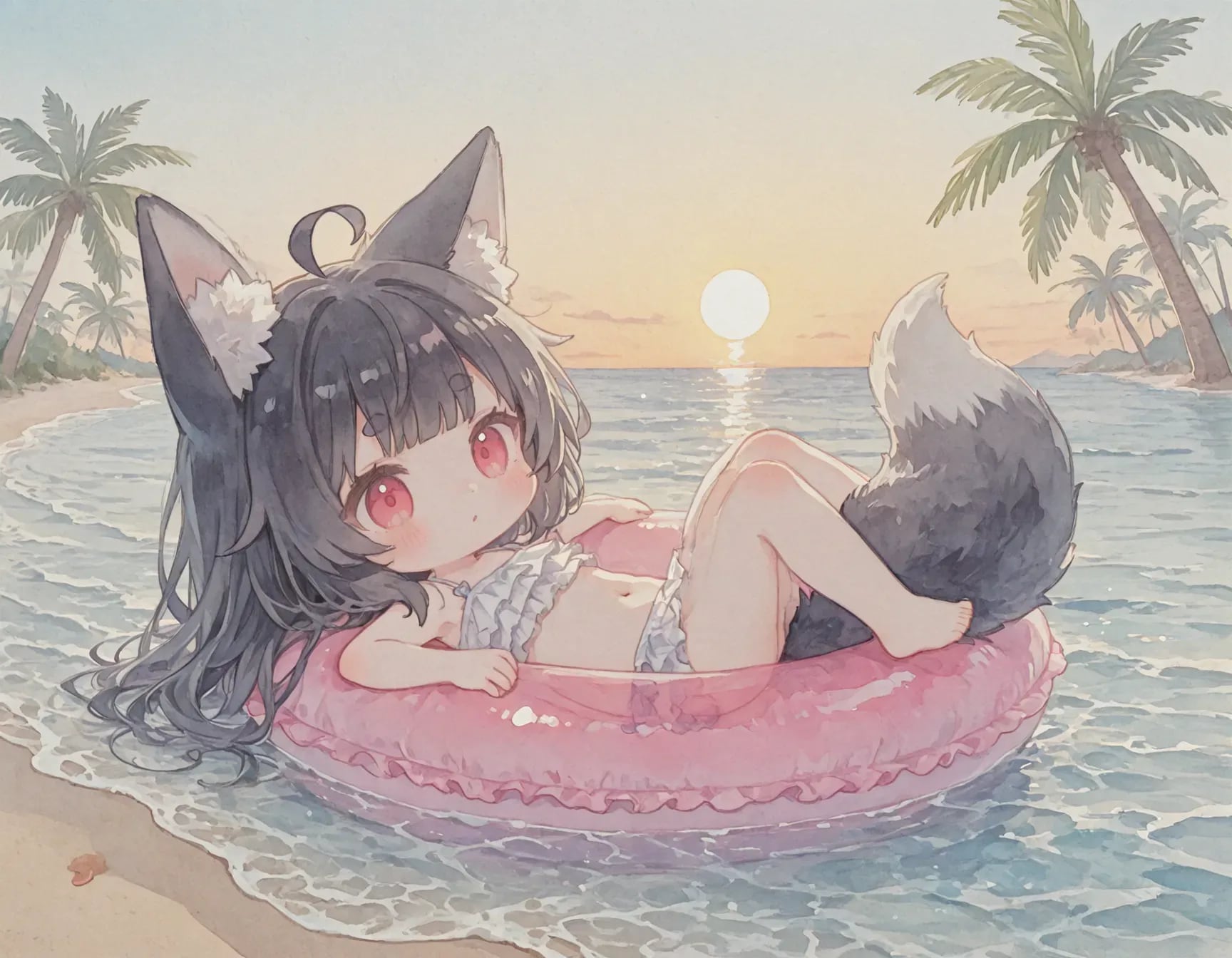 浮き輪 | の人気AIイラスト・グラビア