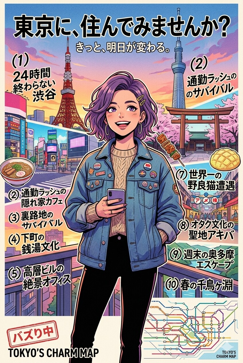 東京に住みたくなるポスター | の人気AIイラスト・グラビア