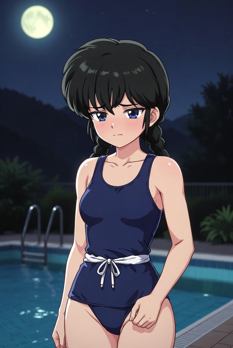 スク水の下は…