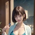競泳水着 xバスローブ娘1 9枚目
