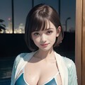 競泳水着 xバスローブ娘1 12枚目