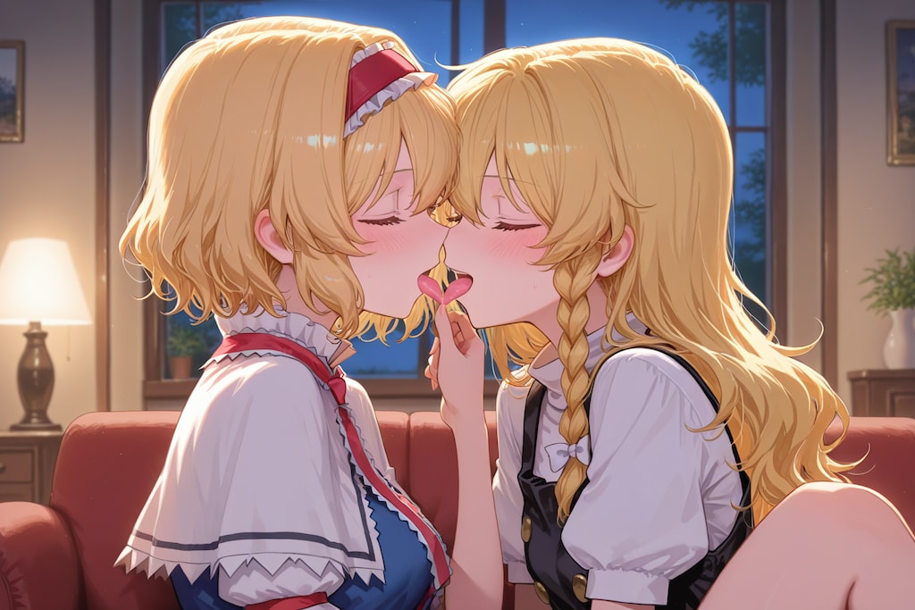 魔理沙×アリスのレズキス