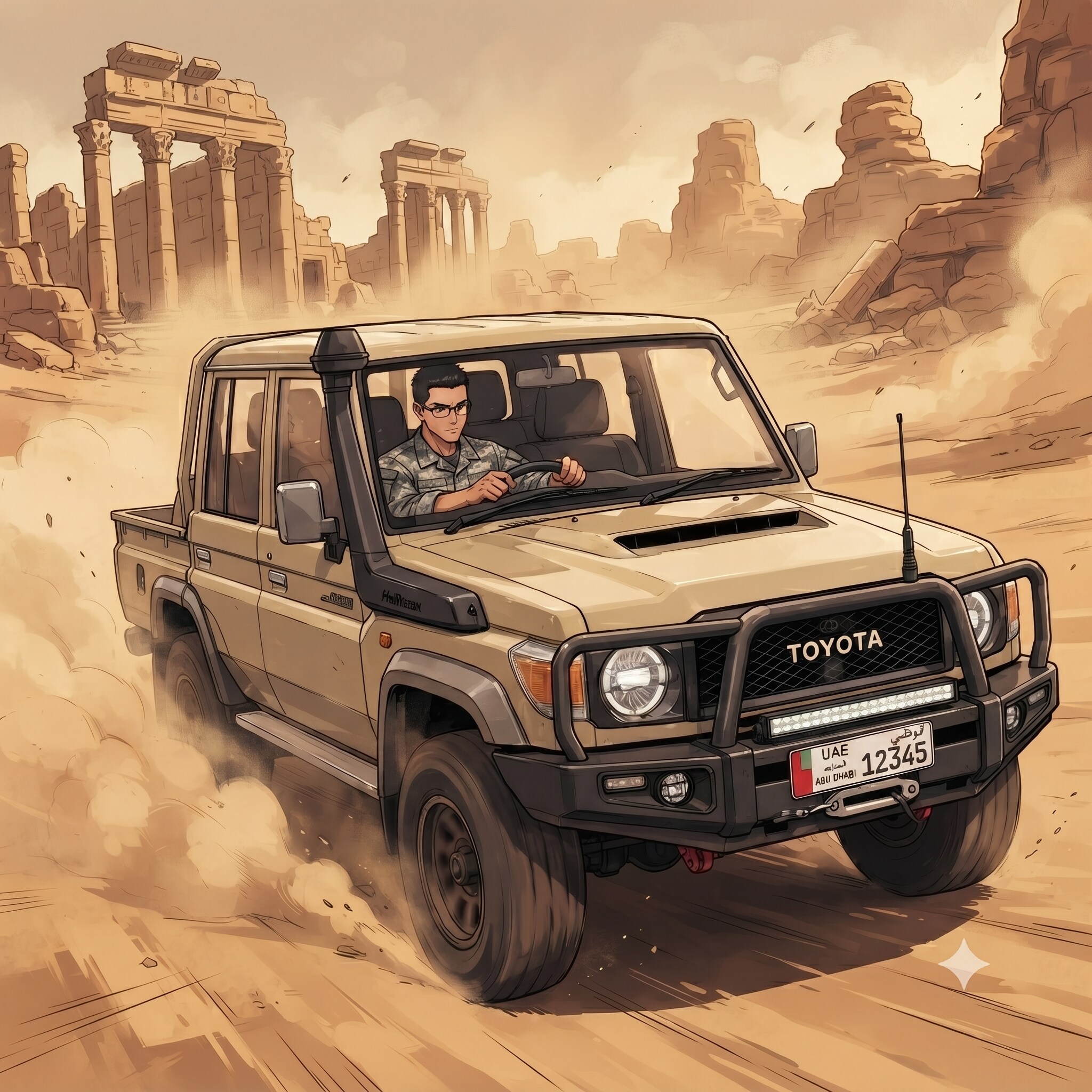 ひたすら走り続ける車
