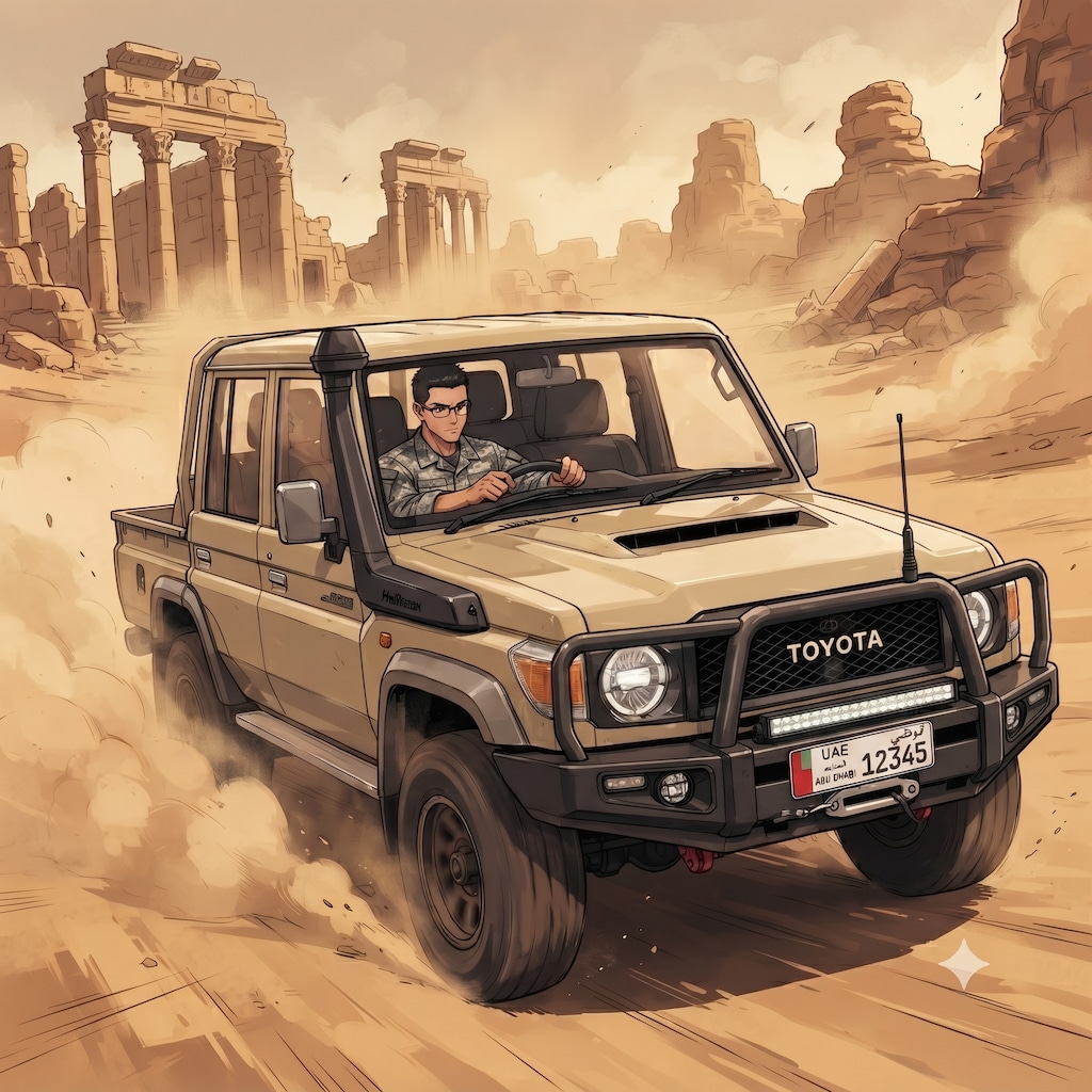 ひたすら走り続ける車