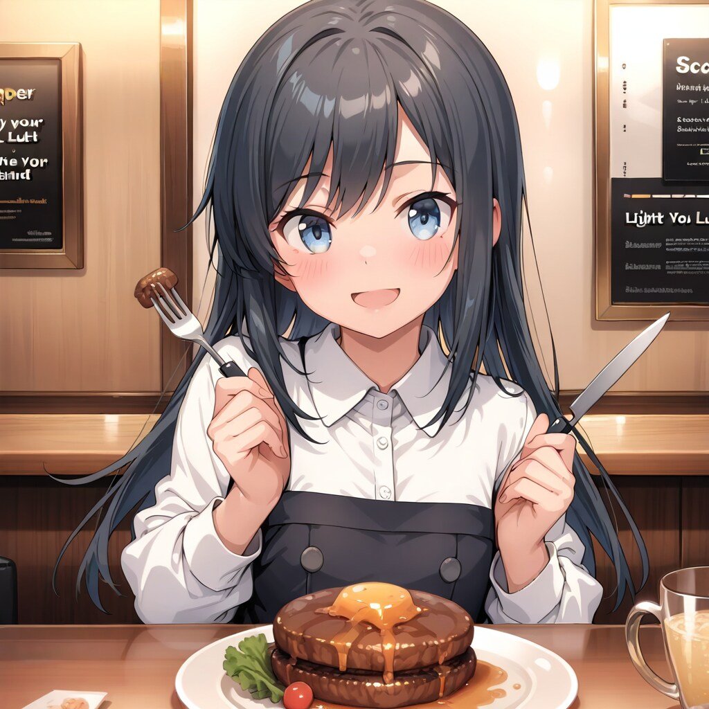 サイゼで喜ぶ朝潮ちゃん | の人気AIイラスト・グラビア
