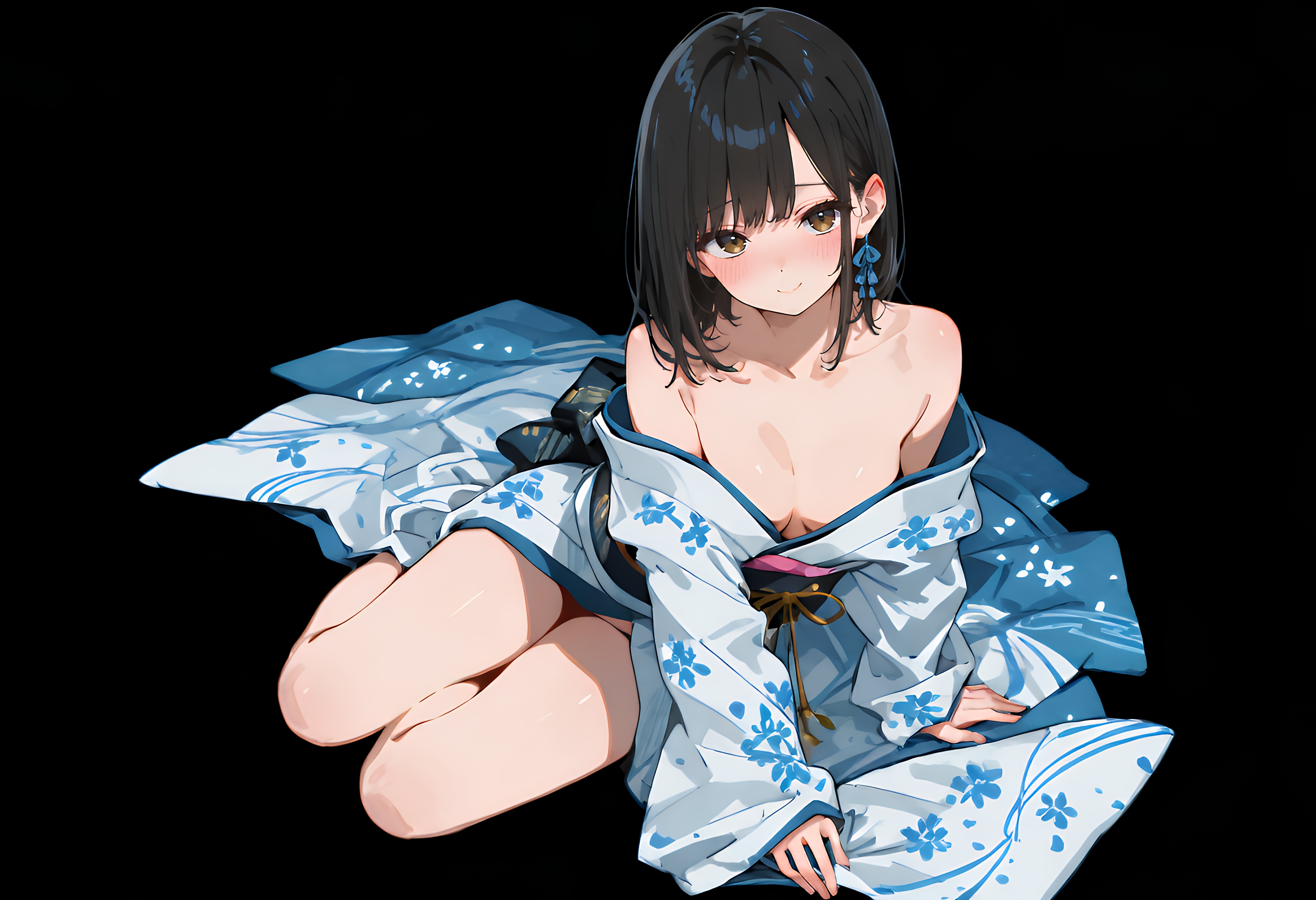 乱れた振袖