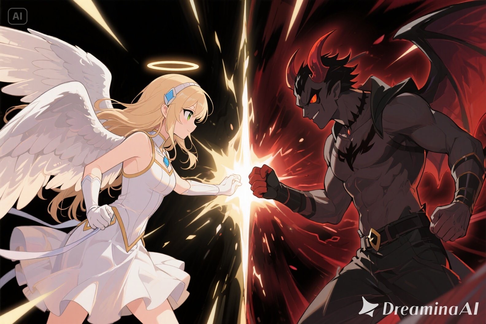 天使と悪魔の戦い | の人気AIイラスト・グラビア
