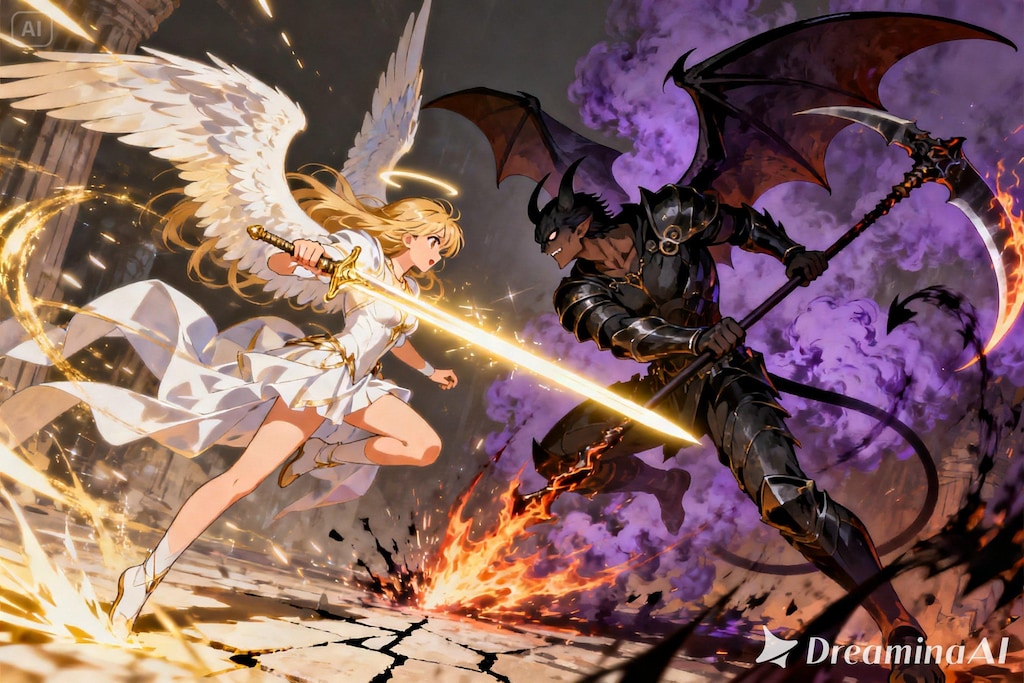 天使と悪魔の戦い