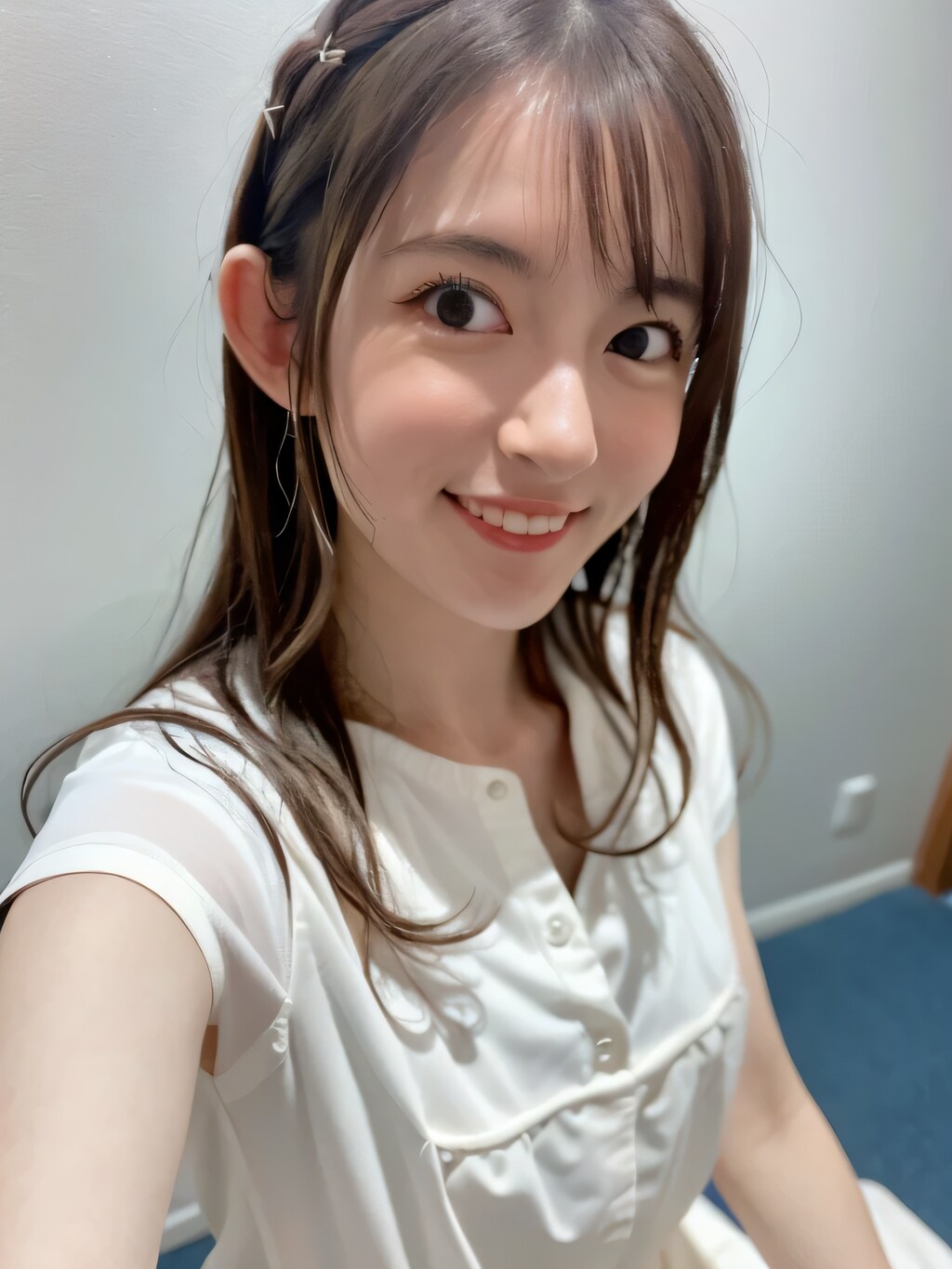 黒髪ロングで洋装の美女４２