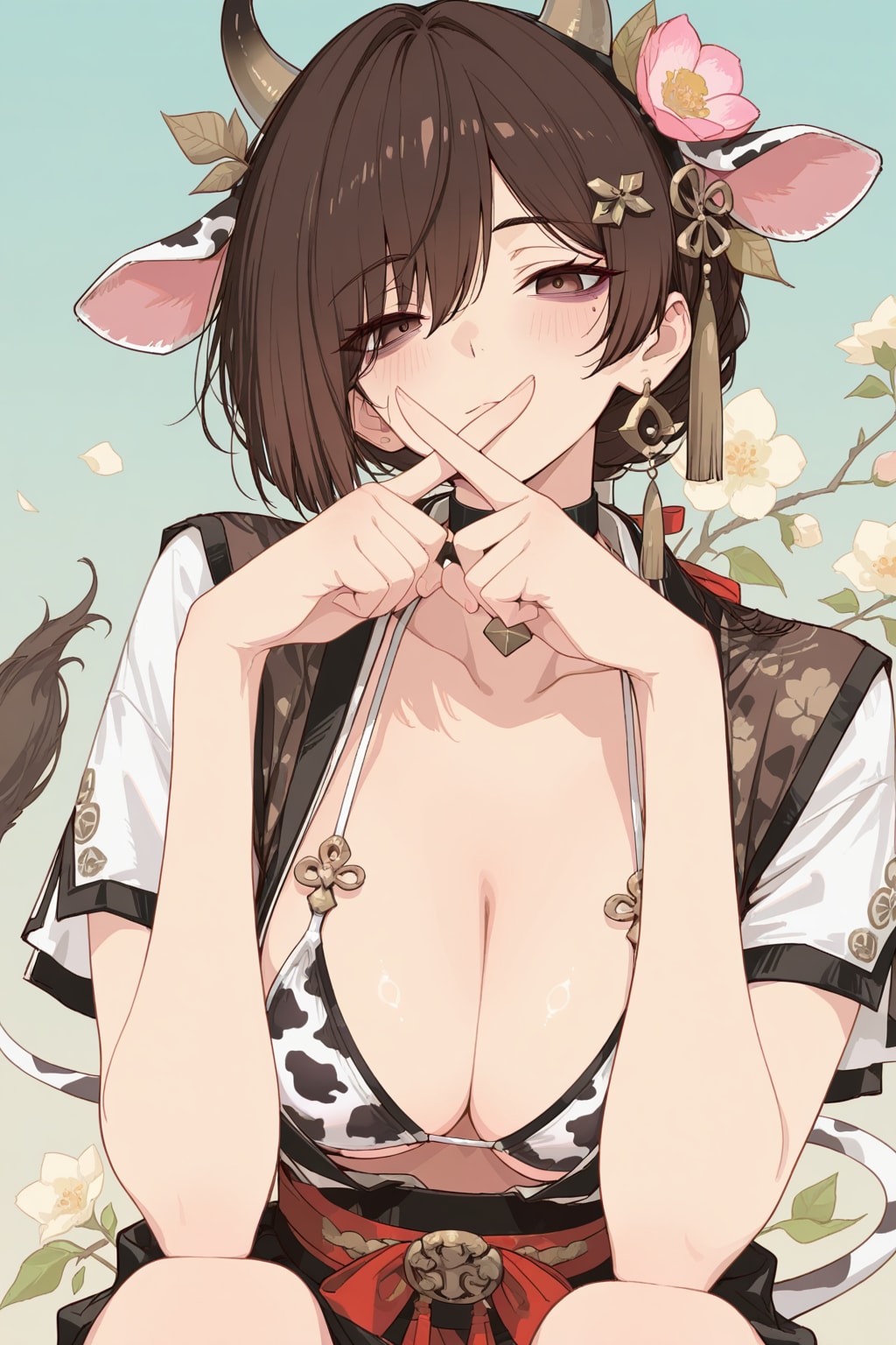 APRICOT先生でBONSAIちゃんと、BONSAIちゃんでAPRICOT先生の残念美人な牛ビキニ