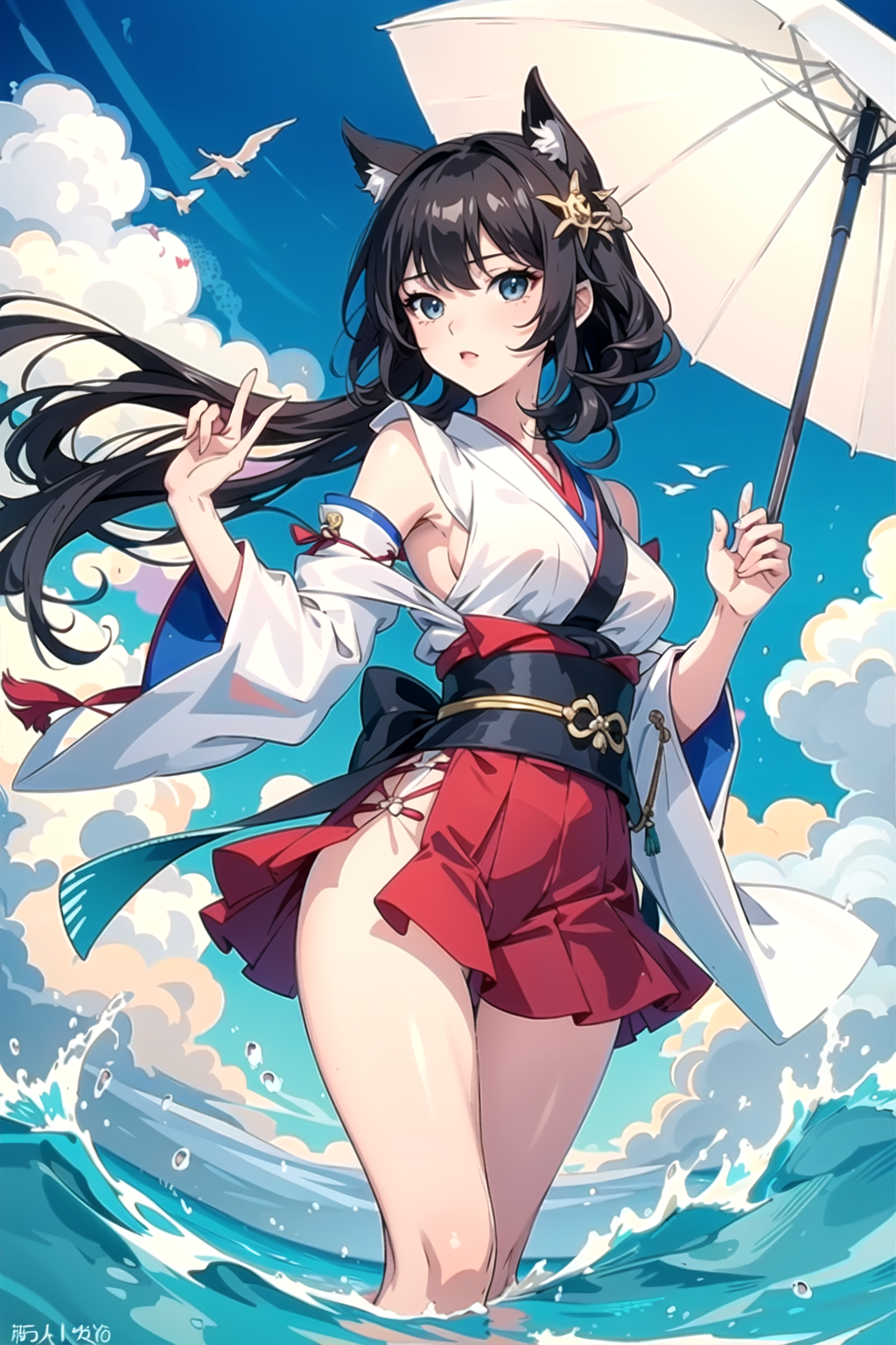 ケモミミちゃん海に行く