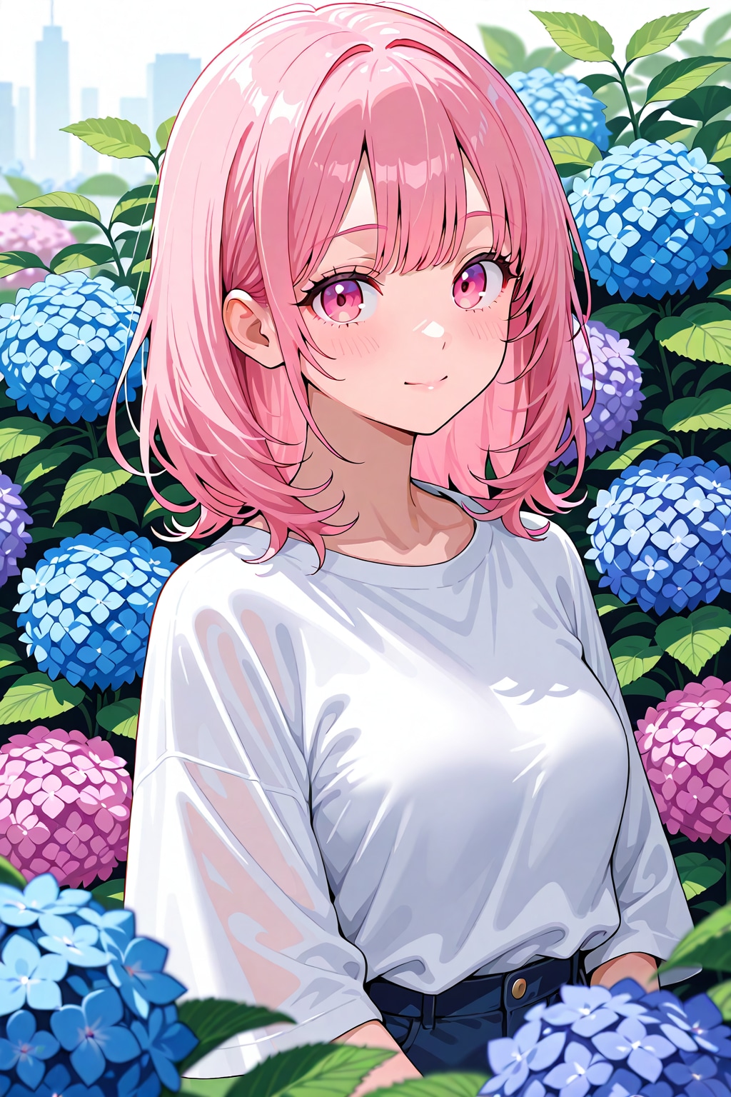 紫陽花と