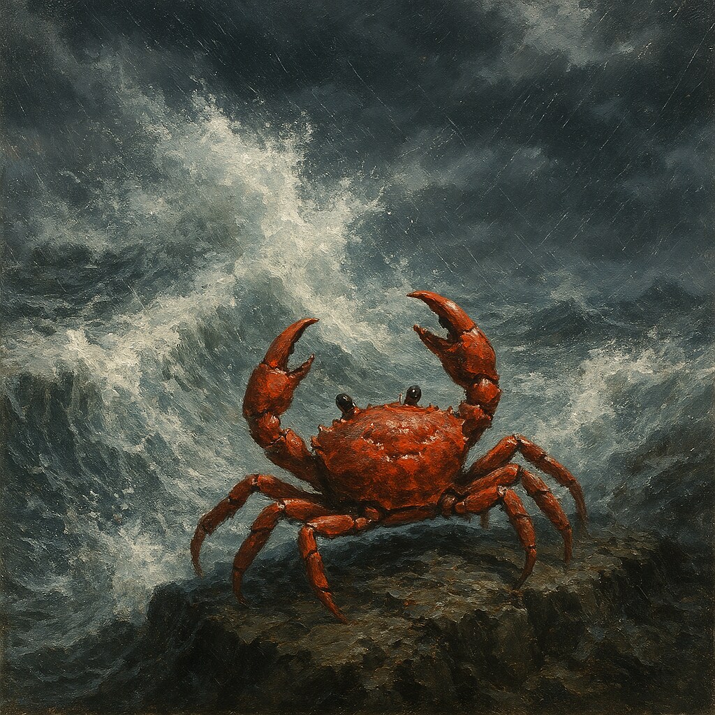 冬の海の🦀