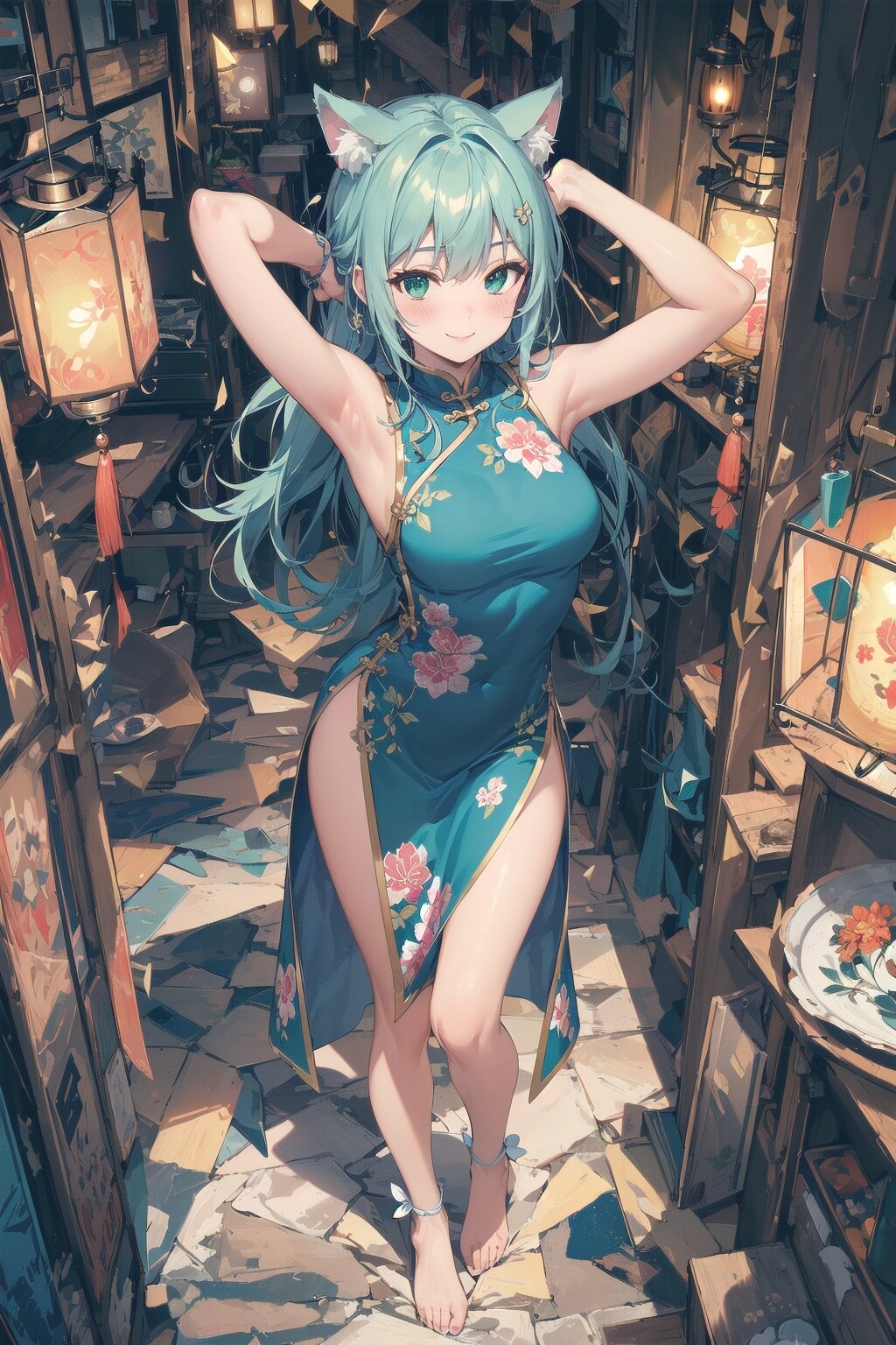 チャイナドレス着てみました🐱💕