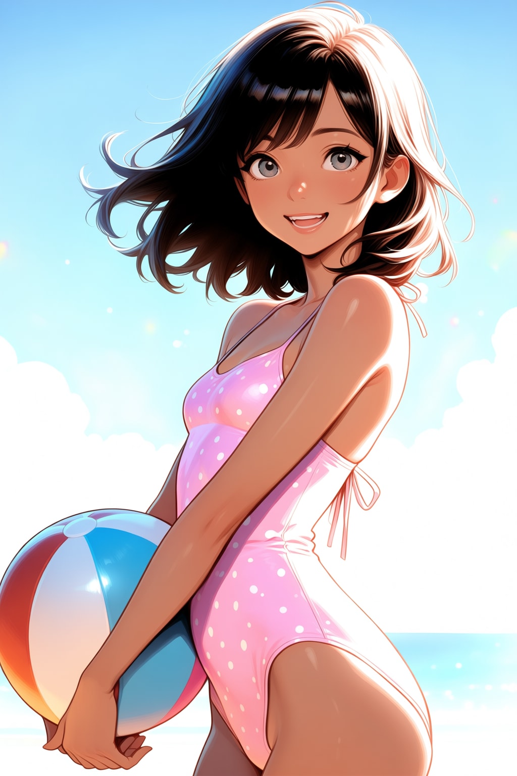 女の子とビーチ　その４